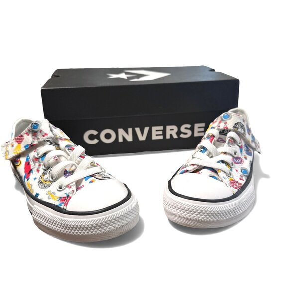 Converse Chuck Taylor All Stars Kids CTAS 1V OX Space Sneakers V Strap Youth 1 - Picture 8 of 14